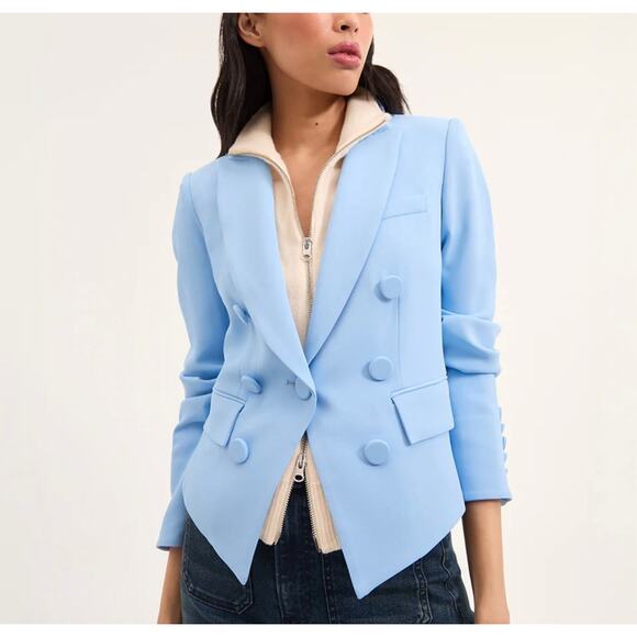 NEW NWT Veronica Beard Diego Dickey Jacket Sky Blue size 4 - Picture 1 of 11